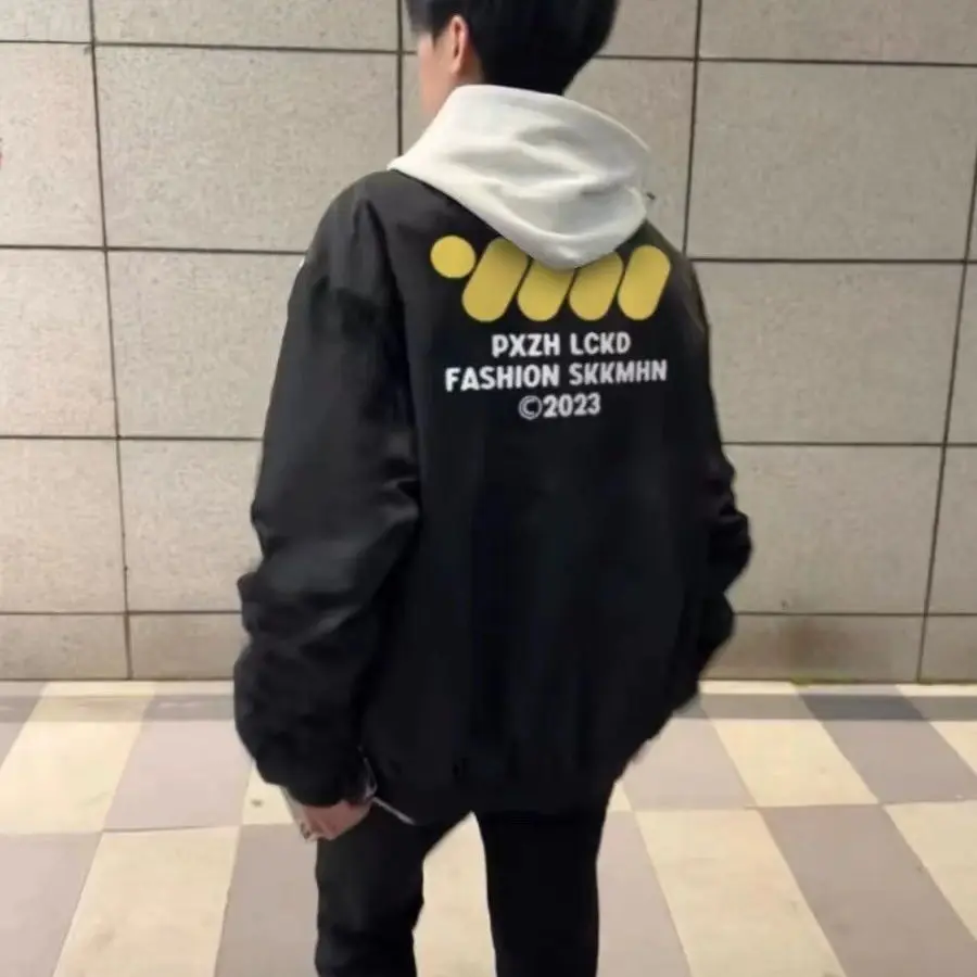 

American Pilot Thin Jaet Baseball orm Повседневная мужская и женская верхняя одежда с принтом на весну и лето Street Faion Пальто