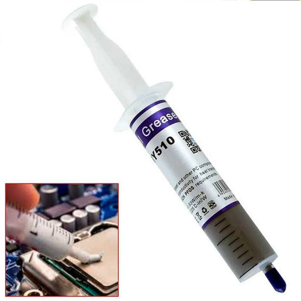 Halnziye HY510 1.93 W/m-k Grey Syringe 30g Silicone Dissipative Grease Putty For CPU Processors