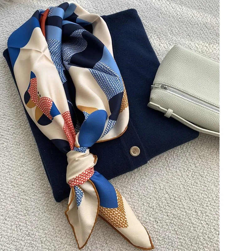 NEW Prints 100% Silk Scarf Shawl 18mm Double Sided Luxury 90 Silk Scarf Neckerchief