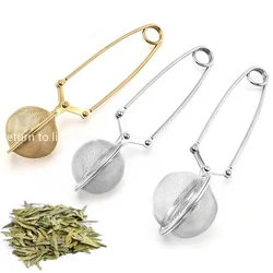 Stainless Steel Tea Infuser Sphere Filter Ball Teaspoon Squeeze Creative Strainer Tea Drip Handle Seasoning Mesh Spoon Ball