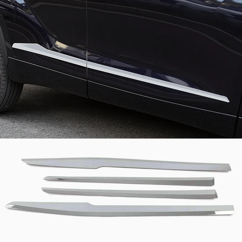 

For Toyota Highlander 2020 2021 2022 Car Sticker Side Door Trim Strip Molding Stream ABS chrome Panel Bumper Hoods Moulding Part