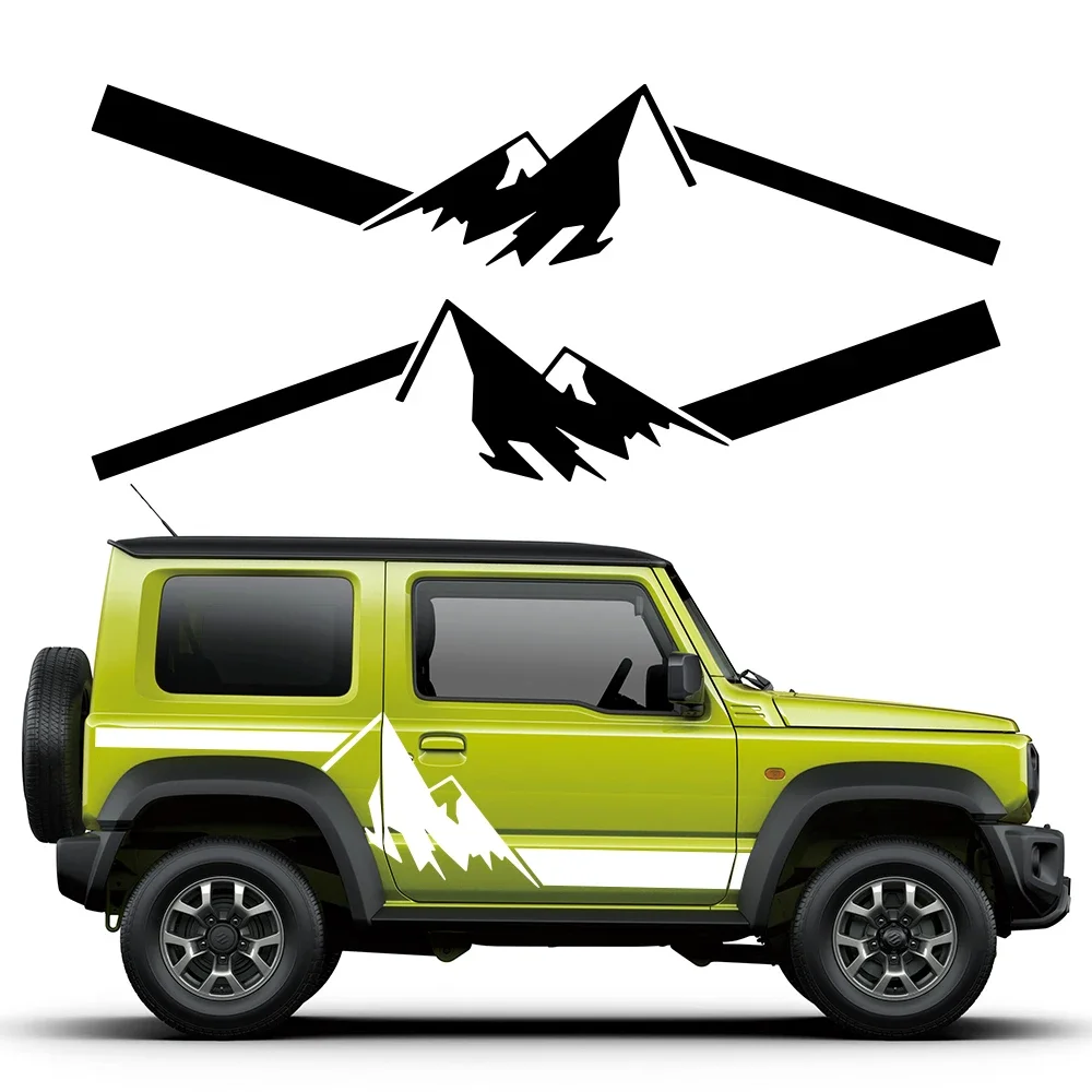 Car Door Side Stickers Kit For SUZUKI JIMNY JB64W JB74W Auto Boby Stripe Decal Waterproof Vinyl Film Car Accessories Exterior