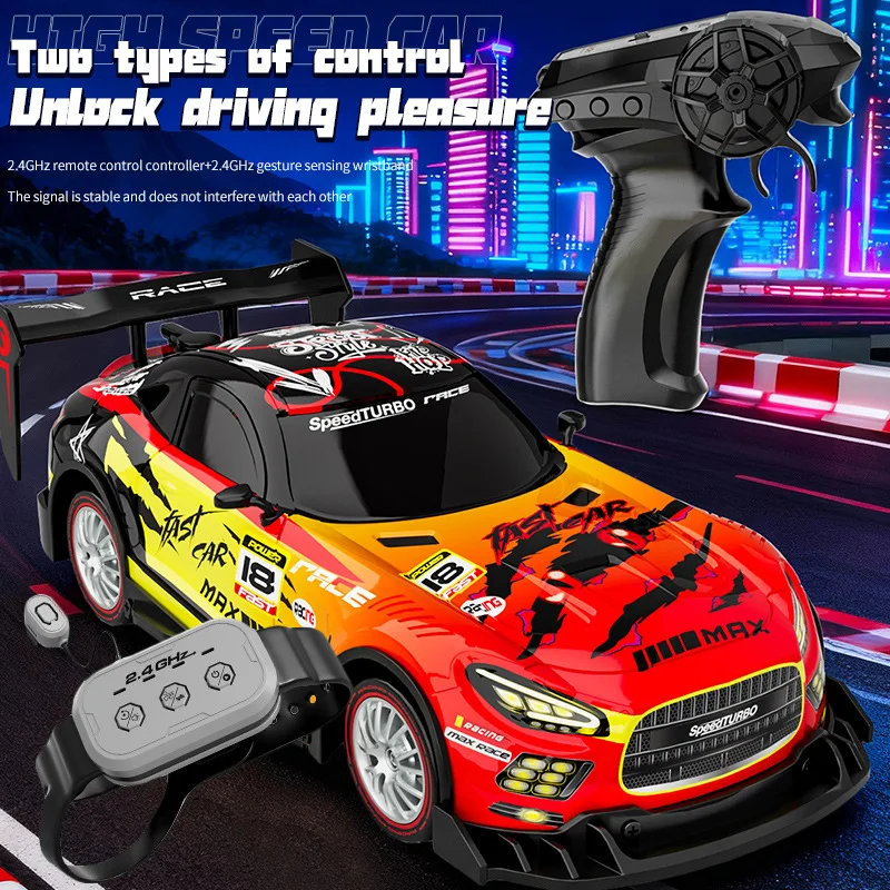 Nuovo auto telecomandata a quattro ruote motrici - Giocattolo modello da corsa per auto telecomandata per ragazzo drift ad alta velocità RC