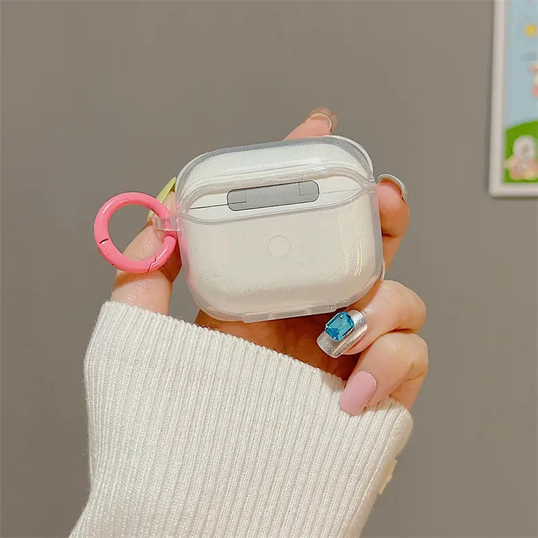 Coreano Bonito Dos Desenhos Animados Ondulado Caso Do Fone De Ouvido Para Airpods Pro 2nd Capa De Silicone Para Airpods 1 2 3 Transparente Headset Shell Bag