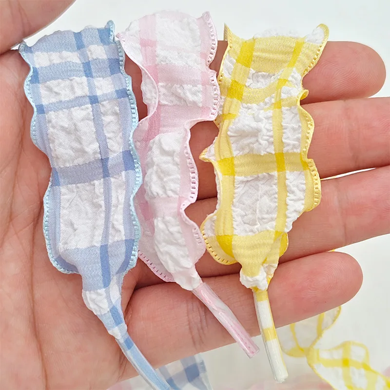 2cm Wide Stretchy Plaid Mesh Shoelaces Elastic Grid Replacement Fashion Decor Laces for Sneakers Canvas Casual Shoes 1 Pair