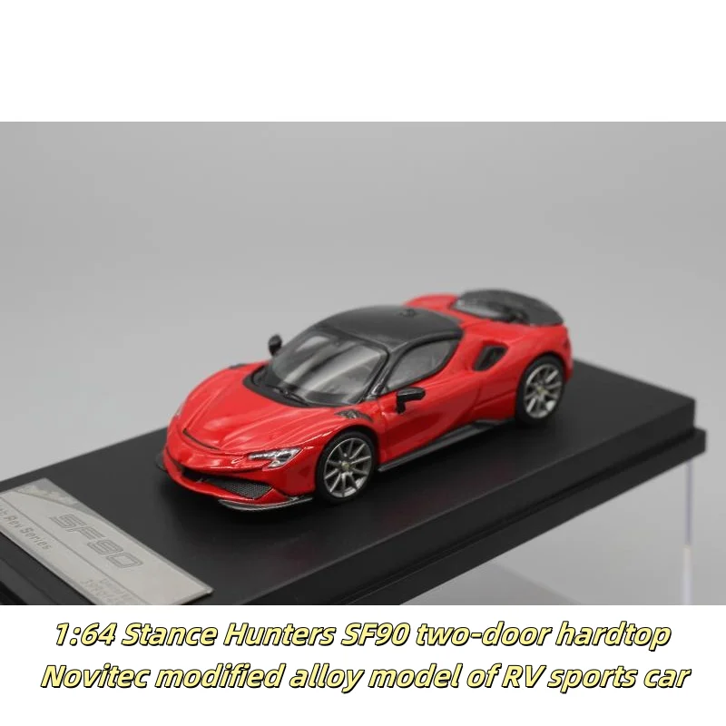 1:64 sportwagen SF90 tweedeurs hardtop, gegoten aluminium automodel, voor tieners om te spelen, voor volwassenen om te verzamelen.