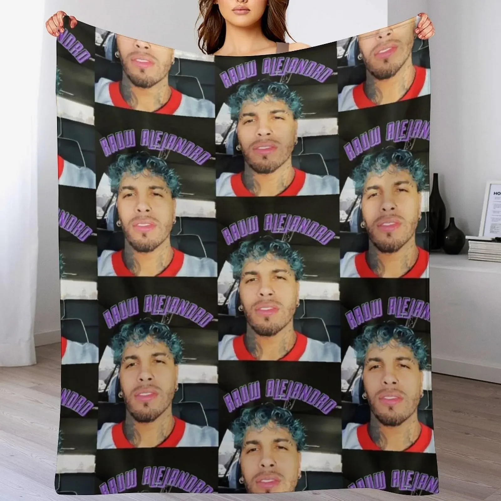 

Rauw Alejandro Throw Blanket Stuffeds Soft Plush Plaid Blankets Sofas Of Decoration Decoratives Blankets