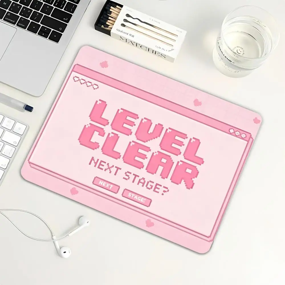 Cute Retro Game Window Text Pattern Extended Mouse Pad Keyboard Table Mat for Laptop Office Home Decor