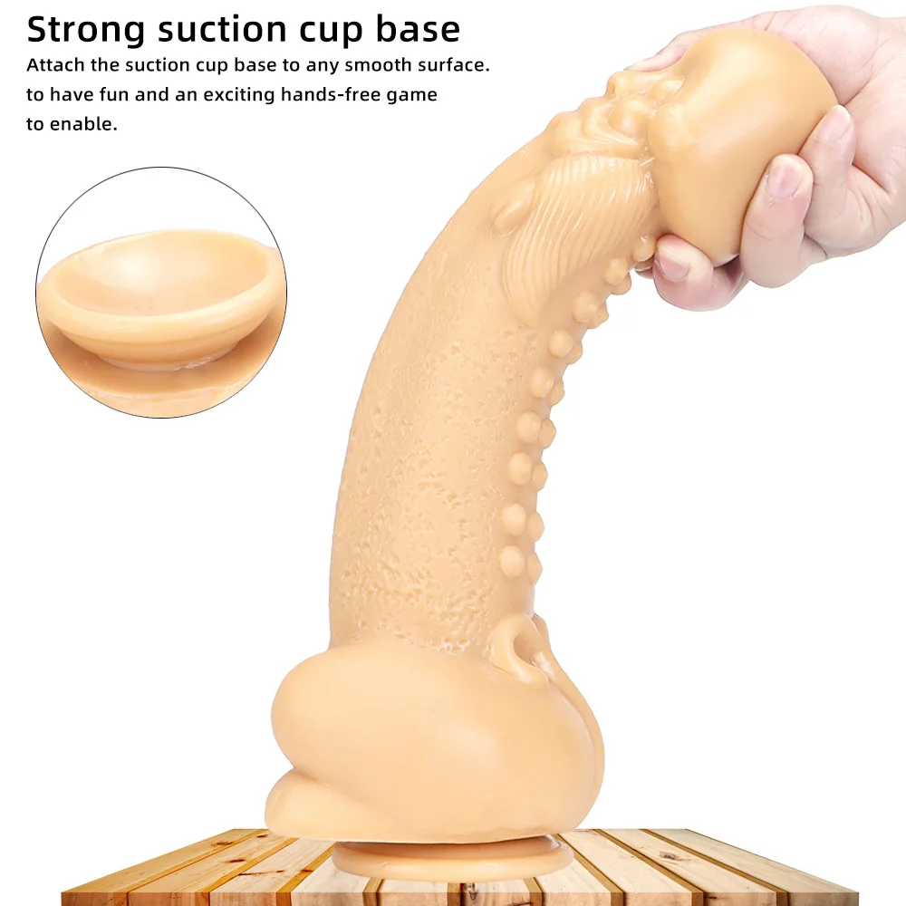 Newest! Big Bald Head Dildo For Female Masturbation Male Prostate Massage Anal Plug SM Fisting Sex Toy Adult Products