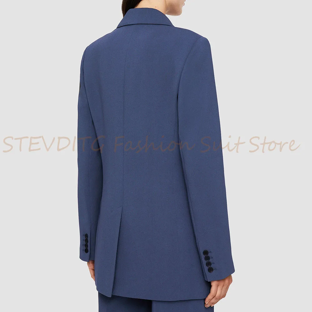 أزياء المرأة قطعتين دعوى مجموعة مزدوجة الصدر الذروة التلبيب سترة السراويل مجموعات السببية مكتب مأدبة الأعمال الملابس النسائية