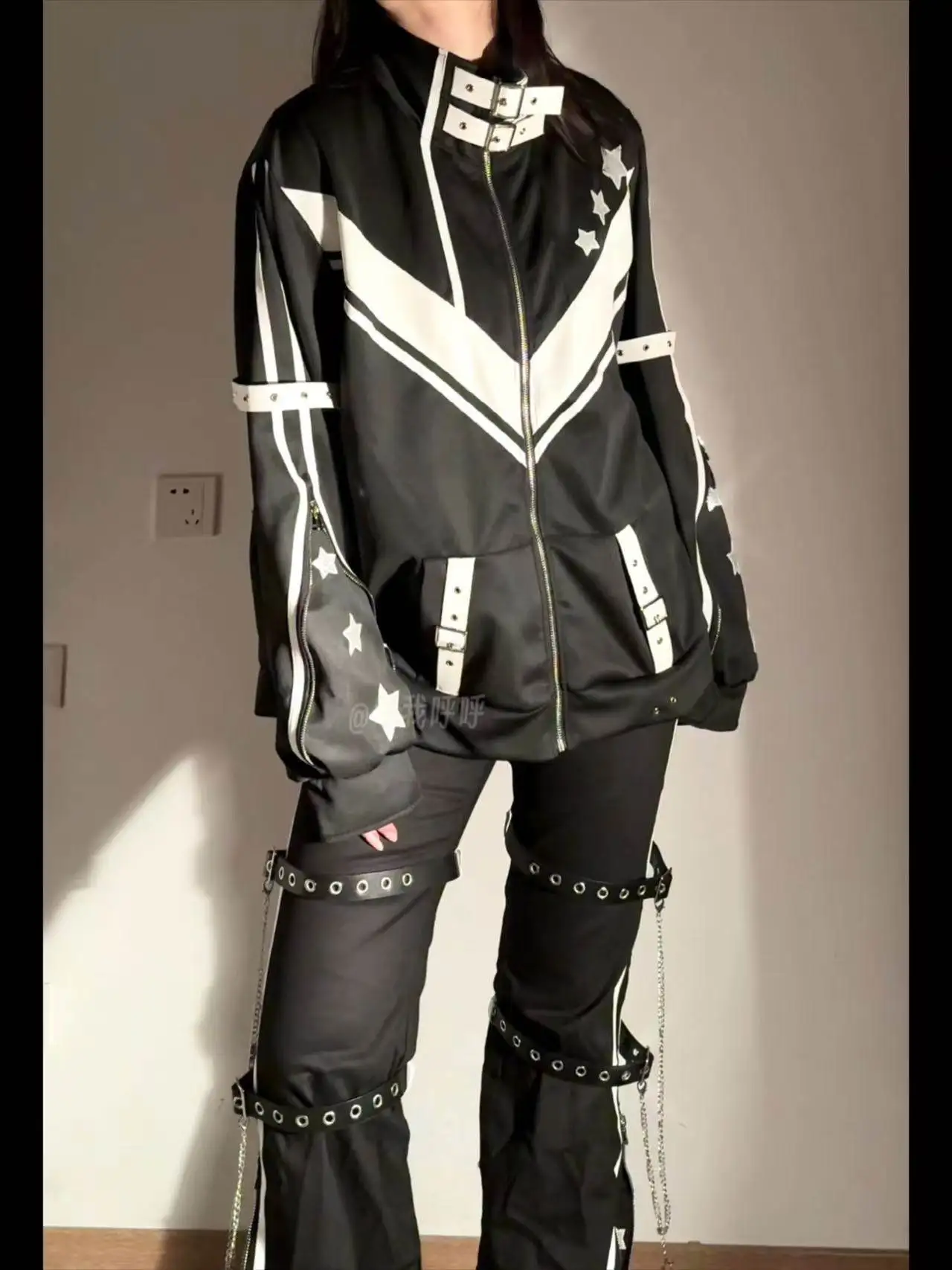 Harajuku Subculture Gothic Sweet Cool Fashion Jacket Sports Sweatshirt Student Y2K Kawaii Punk Loose Coat Aesthetic Clothing