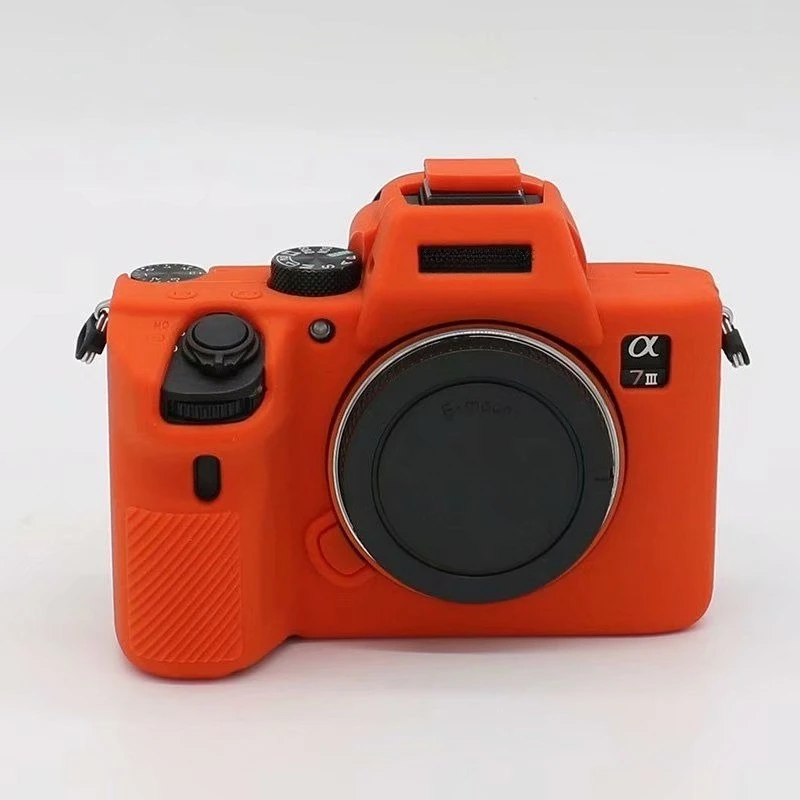 For Sony A73 A7RM3 A7R3 III A73 A7M3 A7III Silicone Case Dustproof Scratchproof Skin Soft Camera Cover + 1PCS free tempered film
