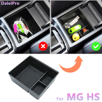 For MG HS Armrest Storage Box Center Console Organizer Tray Storage Box Silicone Phone Holder Pad Car For MG EHS EV Accessories