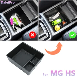 For MG HS Armrest Storage Box Center Console Organizer Tray Storage Box Silicone Phone Holder Pad Car For MG EHS EV Accessories
