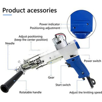 Factory Loop Cut Pile Flocking Machine Hand Rug Making Tufting Gun Weaving Machines Carpet Metal