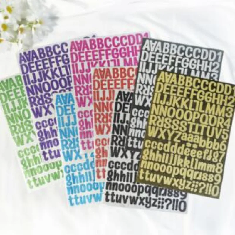 Multicolor Alphabet Letter Stickers Self-adhesive A-Z 0-9 Numbers Symbols DIY Scrapbooking Journaling Decoration Sticker Sheet
