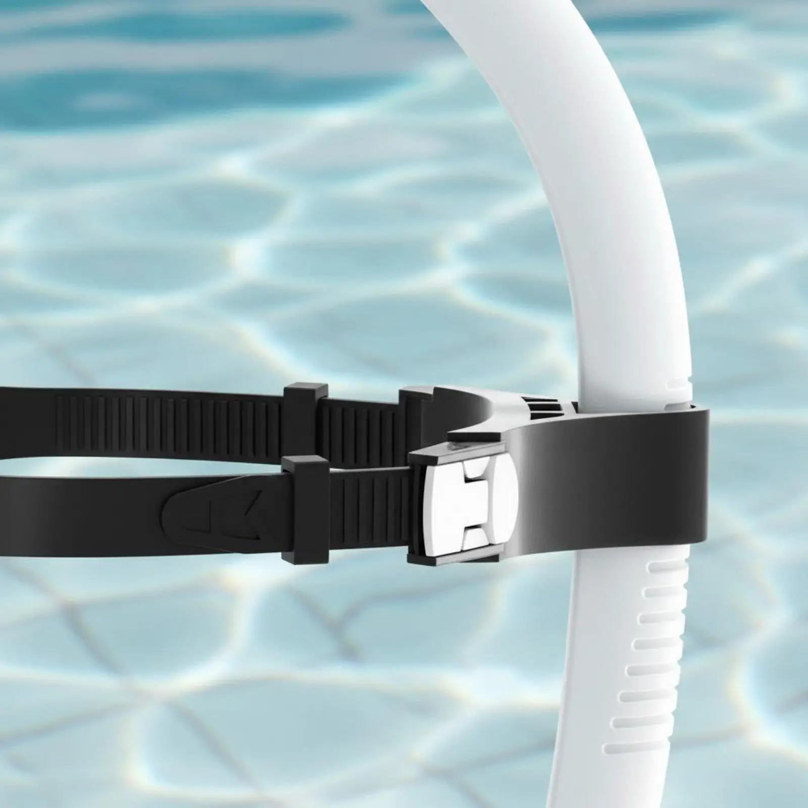 Center Mount Swim Snorkel with Large Diameter Tube Silicone Mouthpiece for Stroke Technique and Lung Capacity Training