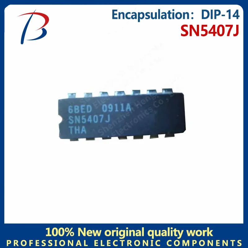 

1PCS SN5407J package DIP-14 in-phase buffer and driver