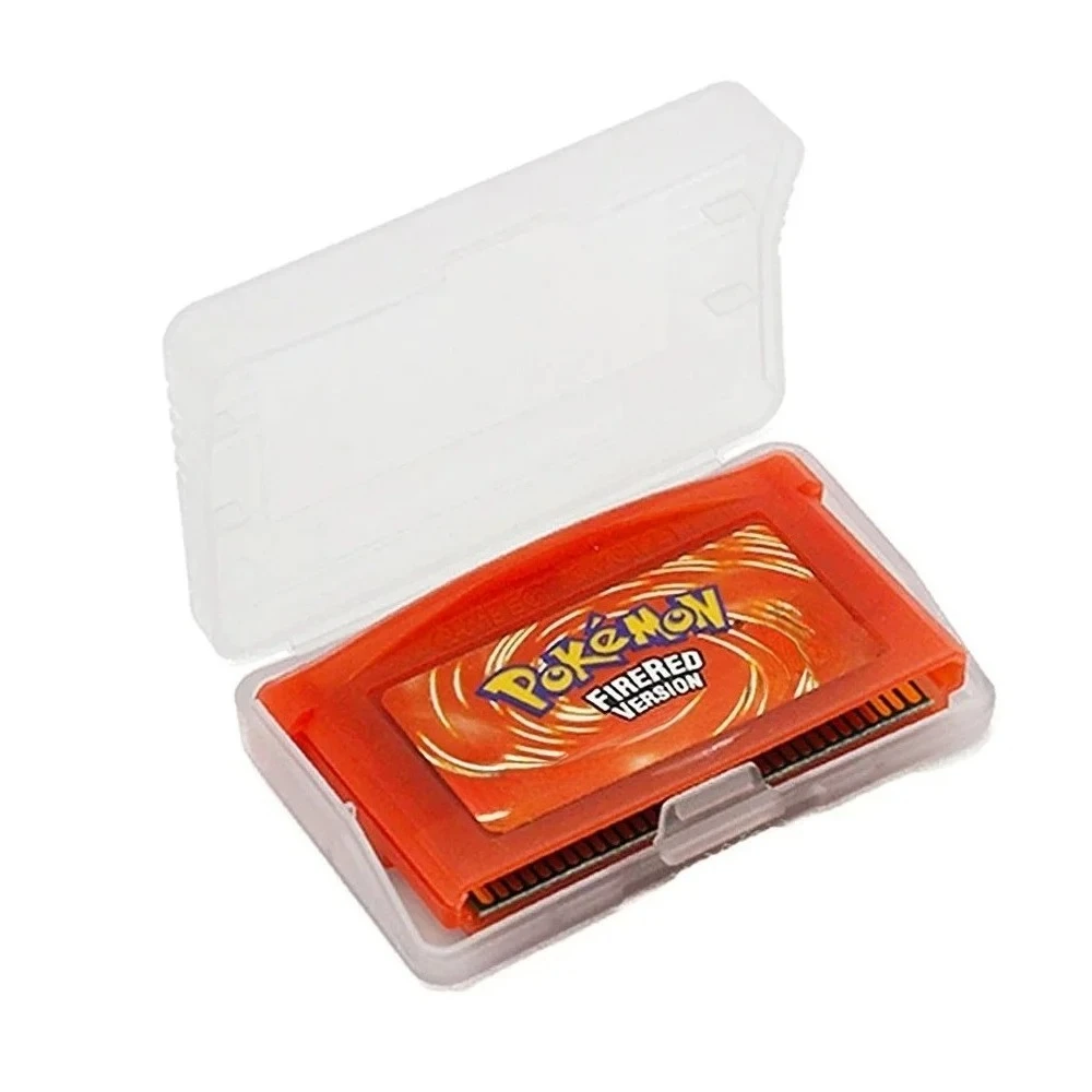 Cartouche de jeu vidéo GBA française 32 bits, carte de Console, série Pokemon, un ensemble émeraude, feuille rouge, vert, rubis, saphir avec Labe brillant