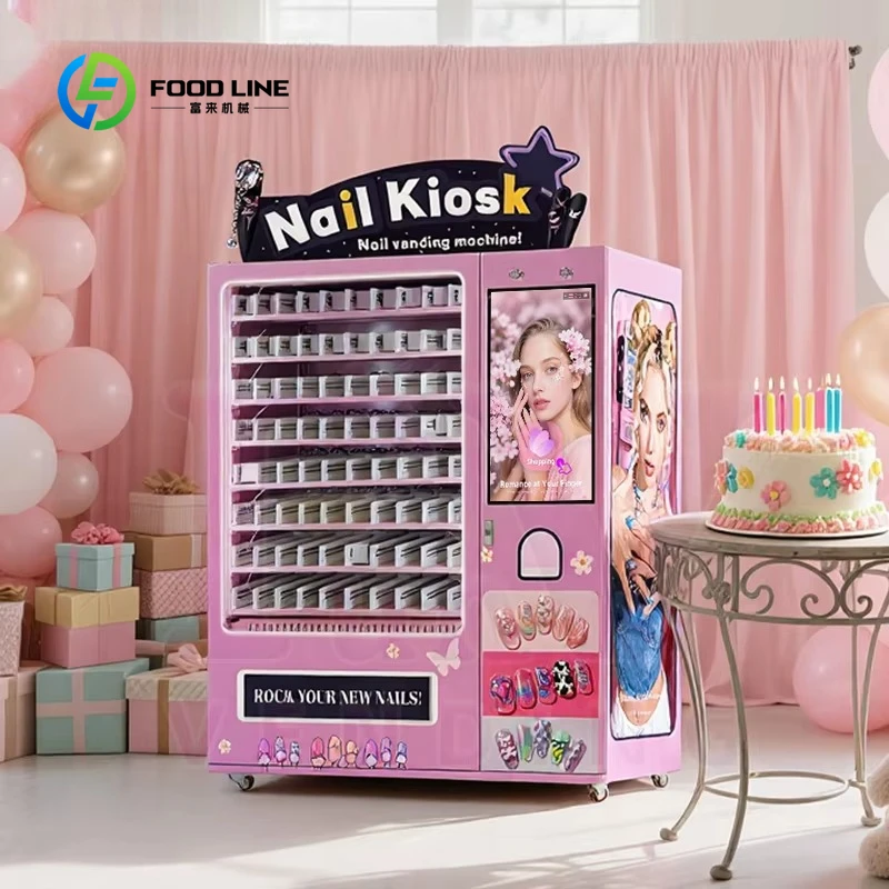 Beauty Cosmetic Vending Machine Fast Operation Compact Design Automatic Nail Art Nail Vending Machine Customized