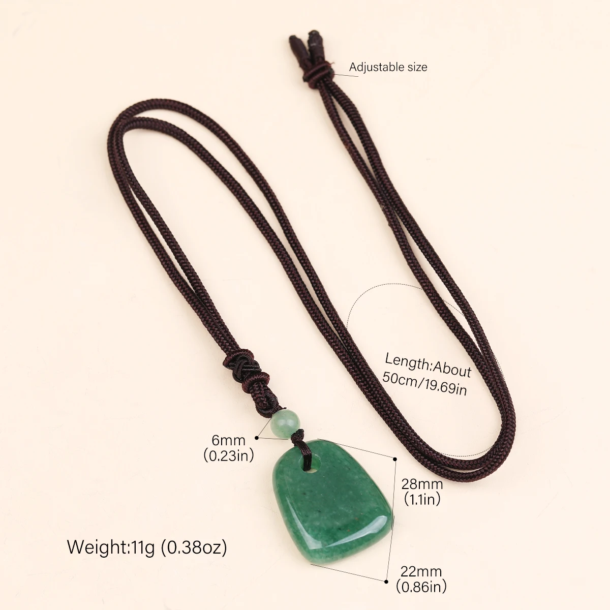 Natural Stone Bead Series Necklace Pendant Fashion Men's and Women's Necklace Ladder Pendant Shaped Necklace Gift