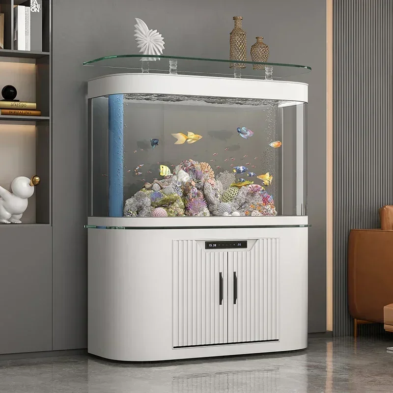 

Large Fish Tank Living Room Home Smart Bottom Filter Glass Ecology Change Water New Aquarium