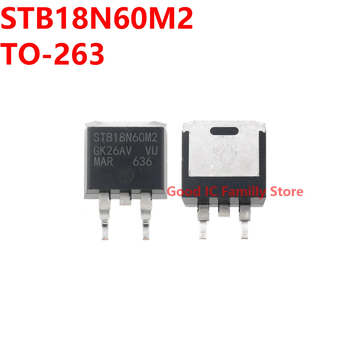 

10PCS STB18N60M2 TO-263