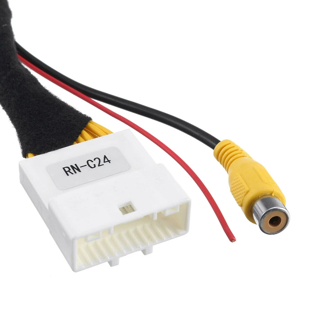 

#585D Car 24Pin Video Input Rca Adapter Cable for Renault Stepway Vivaro 4 (Black)