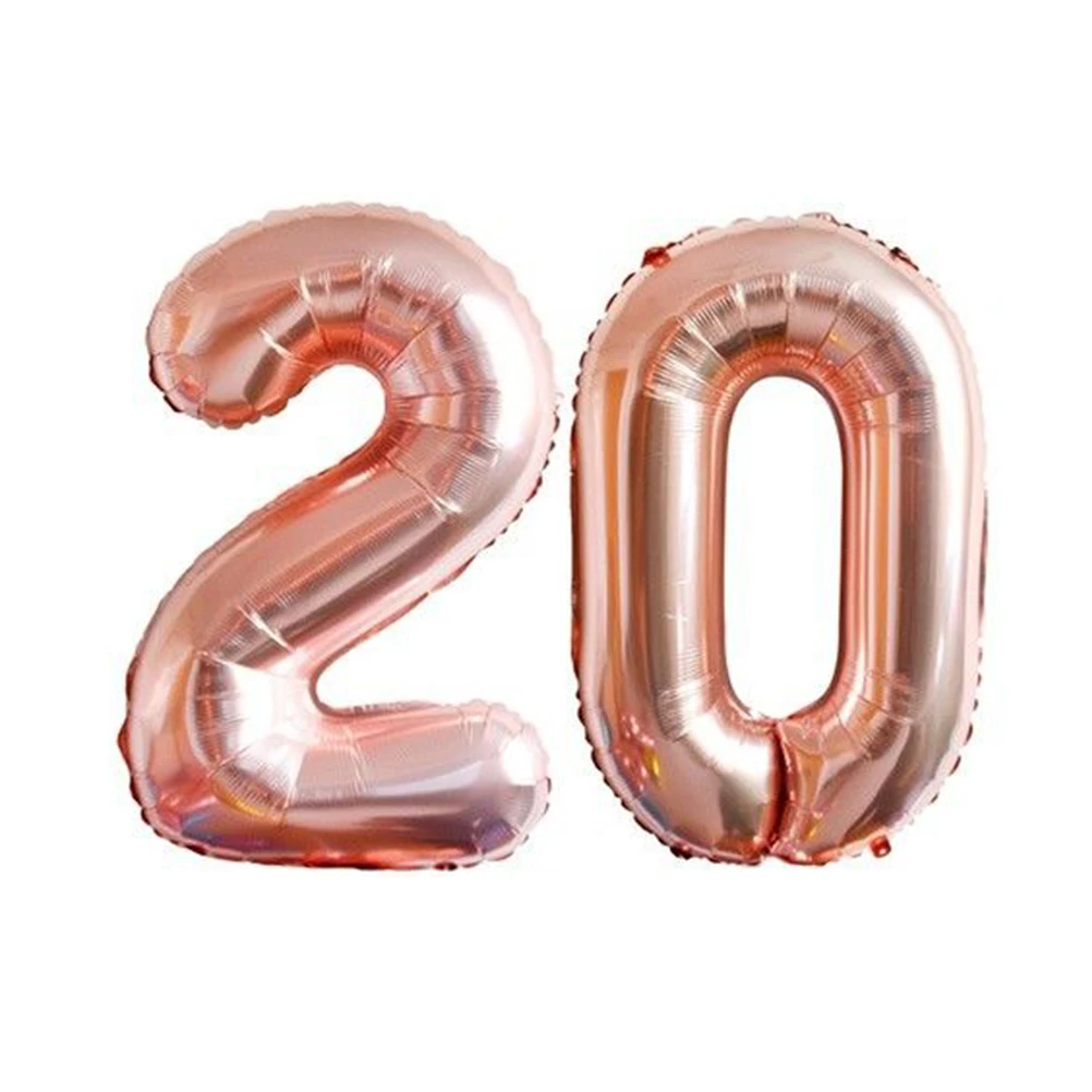 

24 pcs Birthday Balloons Set 30th Party Decorations Latex Sequins Aluminum Foil Happy Supplies Kids Bedroom Garden