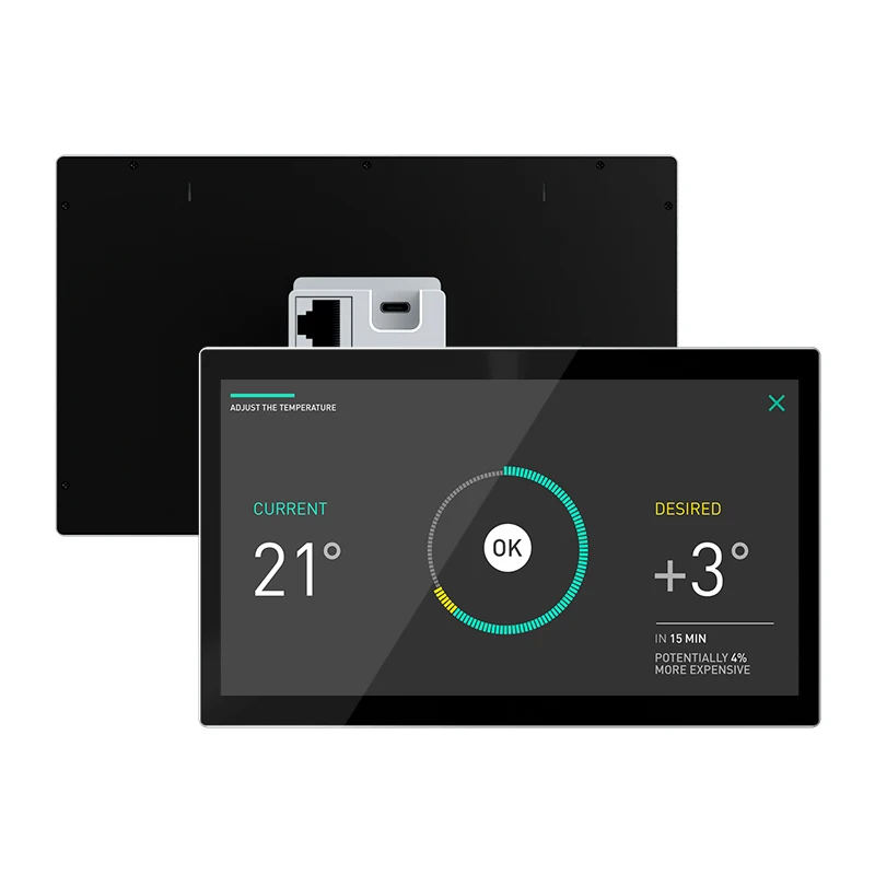 Sunworld YC-SM08M CNC Enclosure 8-Inch RK3566 Quad Core Android 13 PoE WiFi Smart Home Panels for Hotel RV Car Display IPS