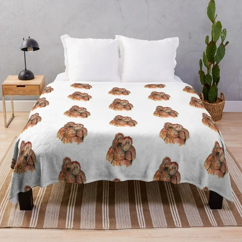 

Orangutan Throw Blanket Stain Resistant Cozy Warm Blanket