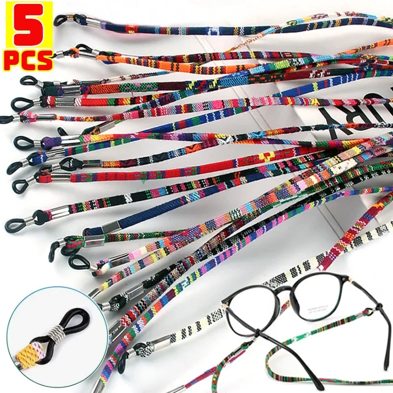 Bohemia Glasses Chain Reading Glasses Cord Holder Anti-lost Rope Vintage Colorful Neck Strap Rope Fashion Eyewear Accessories