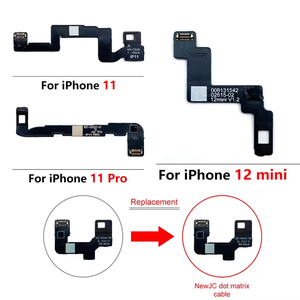 JC Dot Matrix Cable For IPhone 11 12 Pro X XR XS Dot Projector Read Write Dot Matrix Face ID Repair Flex Cable IC