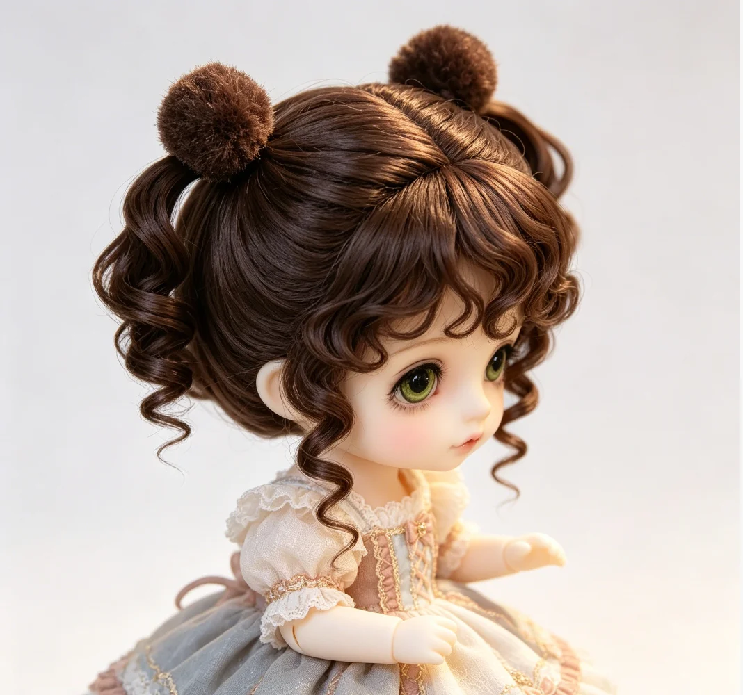 Wigs doll wig doll accessories braided curly hair 