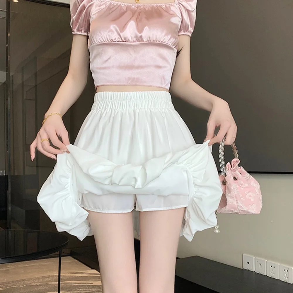 All-match Women Skirts Stretchy New Arrival Princess A-line Solid Colors Schoolgirls Lovely Korean Style Chic Charming Summer