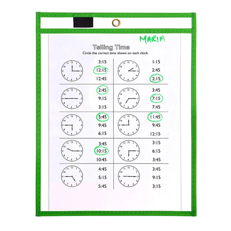 재사용 가능한 건식 지우기 포켓, 완벽한 교실 정리정돈, 30 건식 지우기 포켓, 교육용품