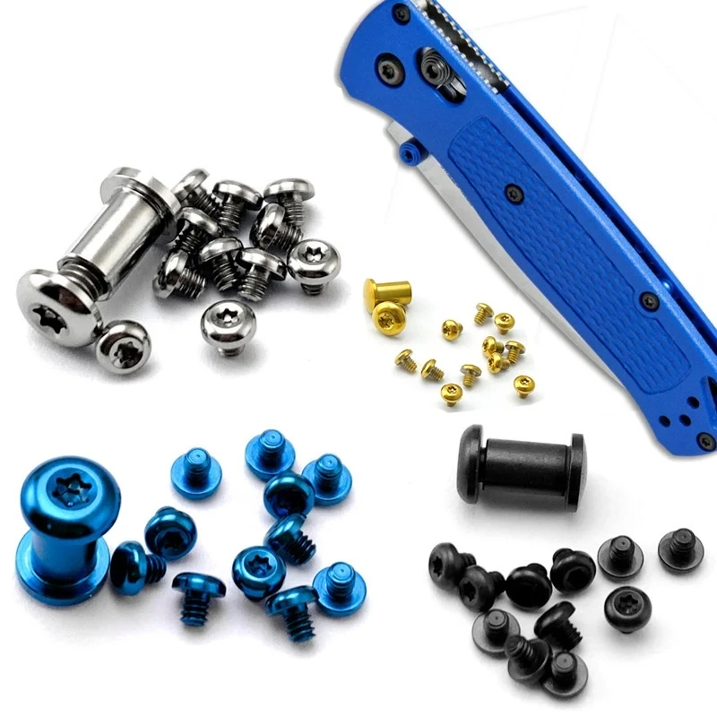 Conjunto Completo de Parafusos de Liga de Titânio para Benchmade Faca Borboleta Fazendo Faça Você Mesmo Acessórios Ferramenta do Eixo Refit Botões Botões 535 1