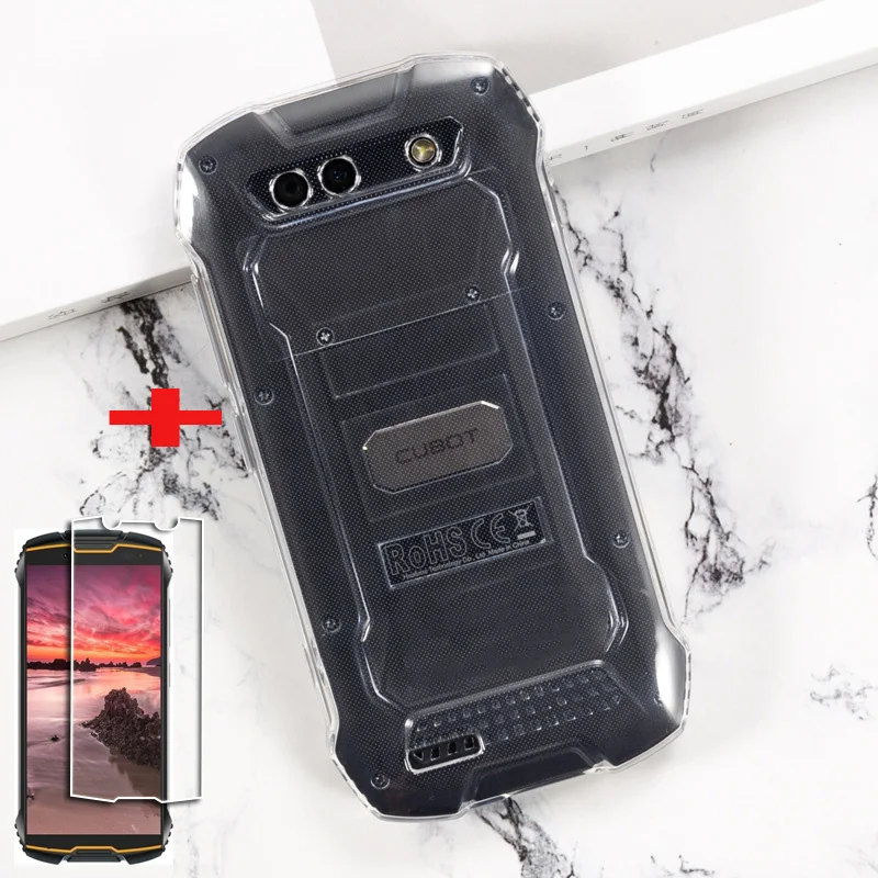 Dla Cubot King Kong Mini2 Pokrowiec na telefon TPU Miękki silikonowy ekran Ochronne szkło hartowane na KingKong Mini 2