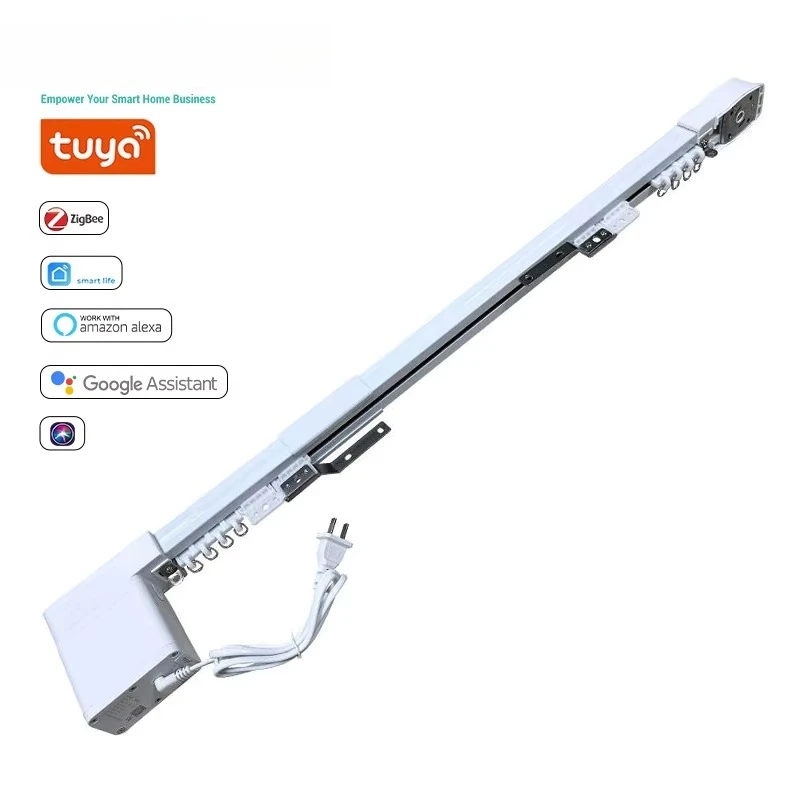 

Tuya Smart Home ZigBee Automatic Motor Support Alexa Google Home Voice Control Customized Curtain Track Mini Curtain Motor