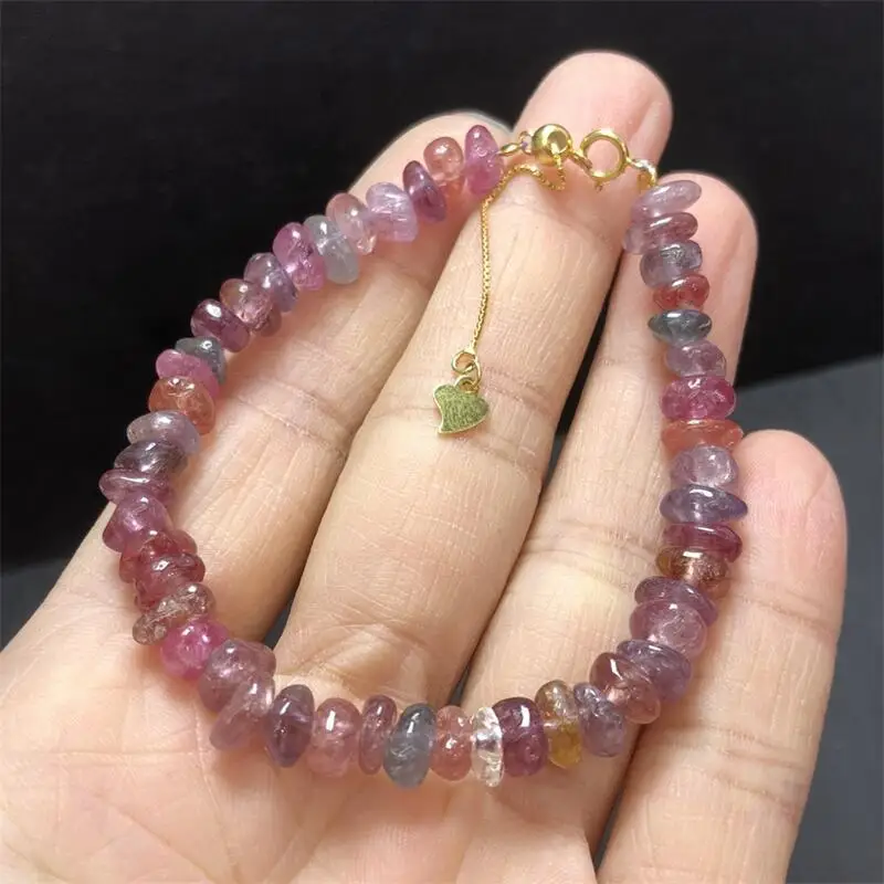 8MM Natural spinel freeform quartz bead Pendant Bracelet Crystal Jewelry Children Birthday Gift 1PCS