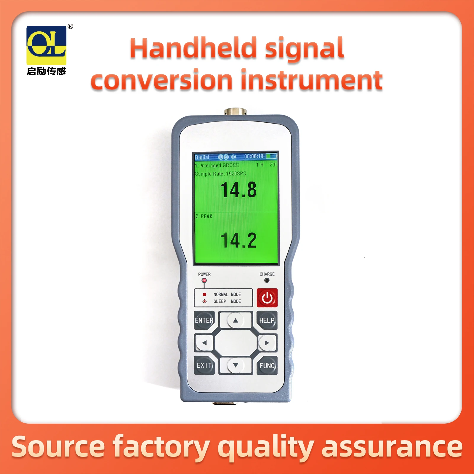 

Indicator d Force measurement digital display instrument thrust tension curve data handheld color large screen display load cell