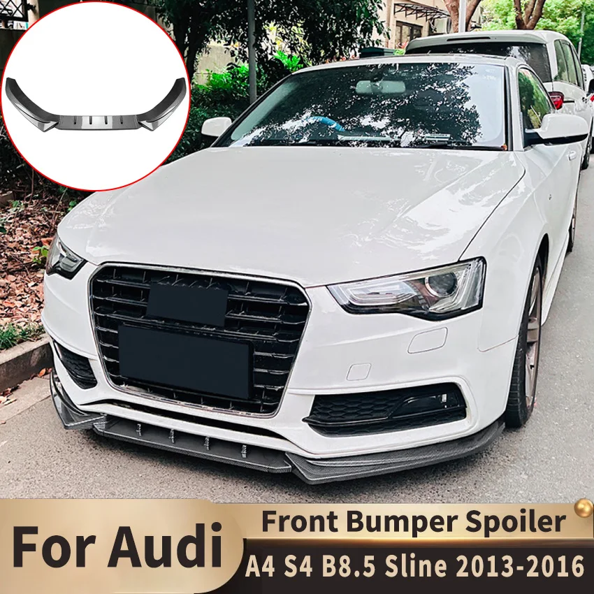 

Для Audi A4 S4 B8.5 Sline 2013-2016 передний бампер спойлер Canard Splitter Lip нижняя объемная защита лезвия отделка автозапчасти
