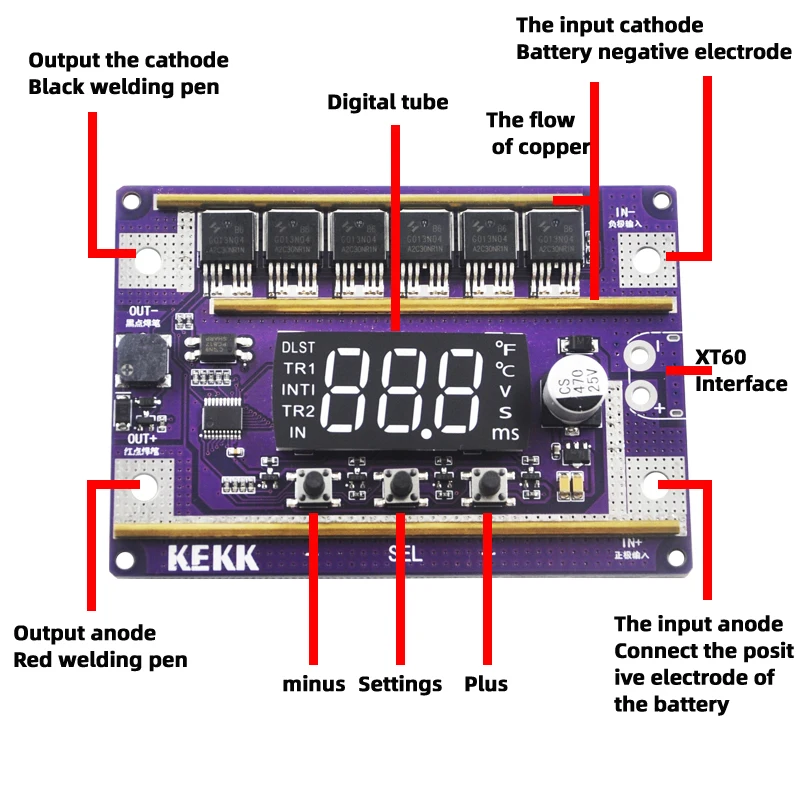 Imagem -04 - Ponto Welding Máquina Pcb Circuit Board Equipamento Faça Você Mesmo Portátil 12v Lipo Battery Supply Eletricidade Soldador Acessório