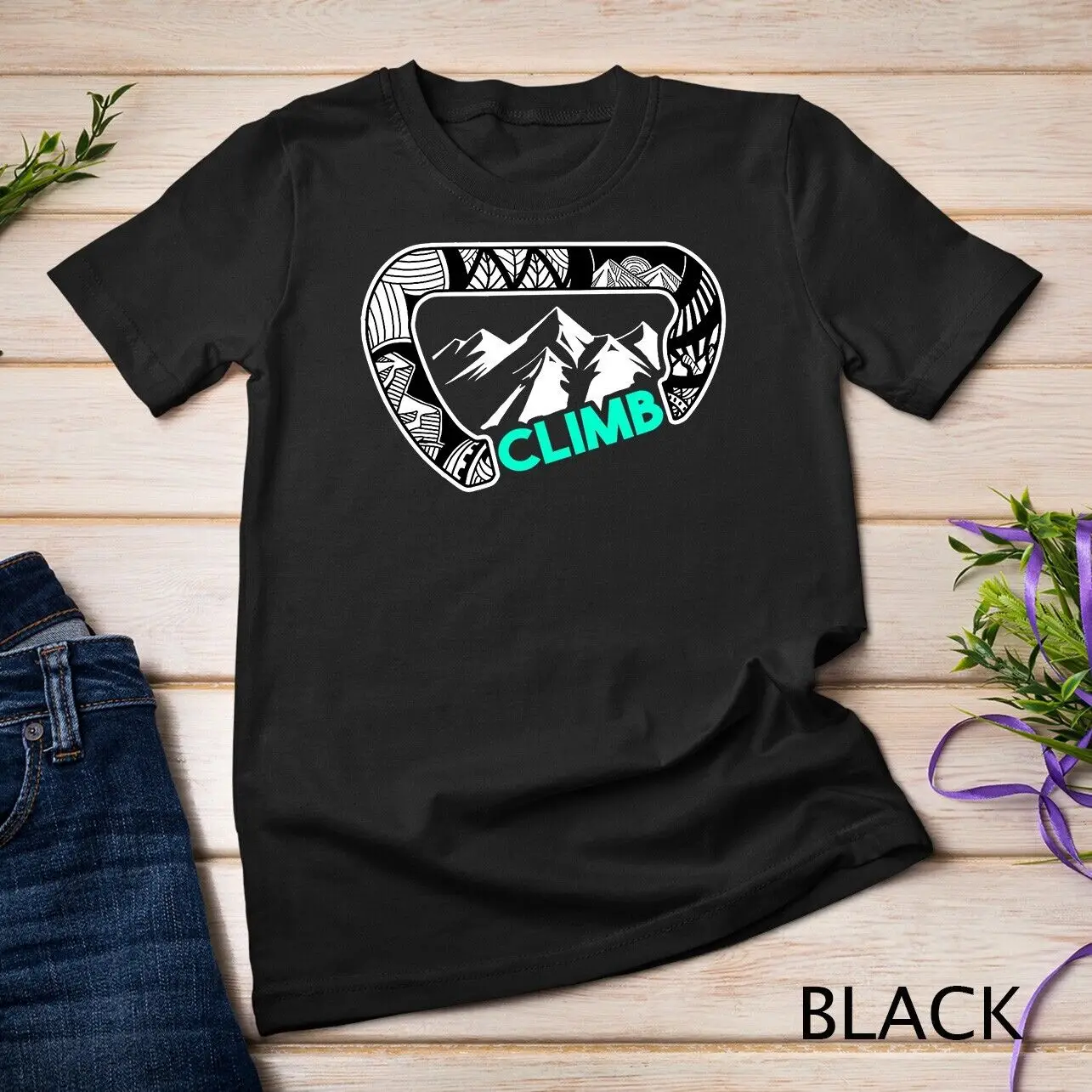 Cool Carabiner Rock Climbing Gift Shirt Climber Bouldering Unisex T-shirt