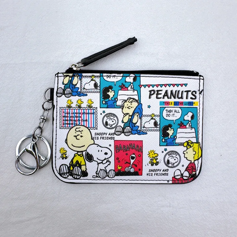 SNOOPY Geldbörsen für Damen, süße Geldbörse für Damen, SNOOPY Münzbeutel, Kawaii-Hülle, kurze Schlüsselmappe für Mädchen, Geschenke – Detail 6