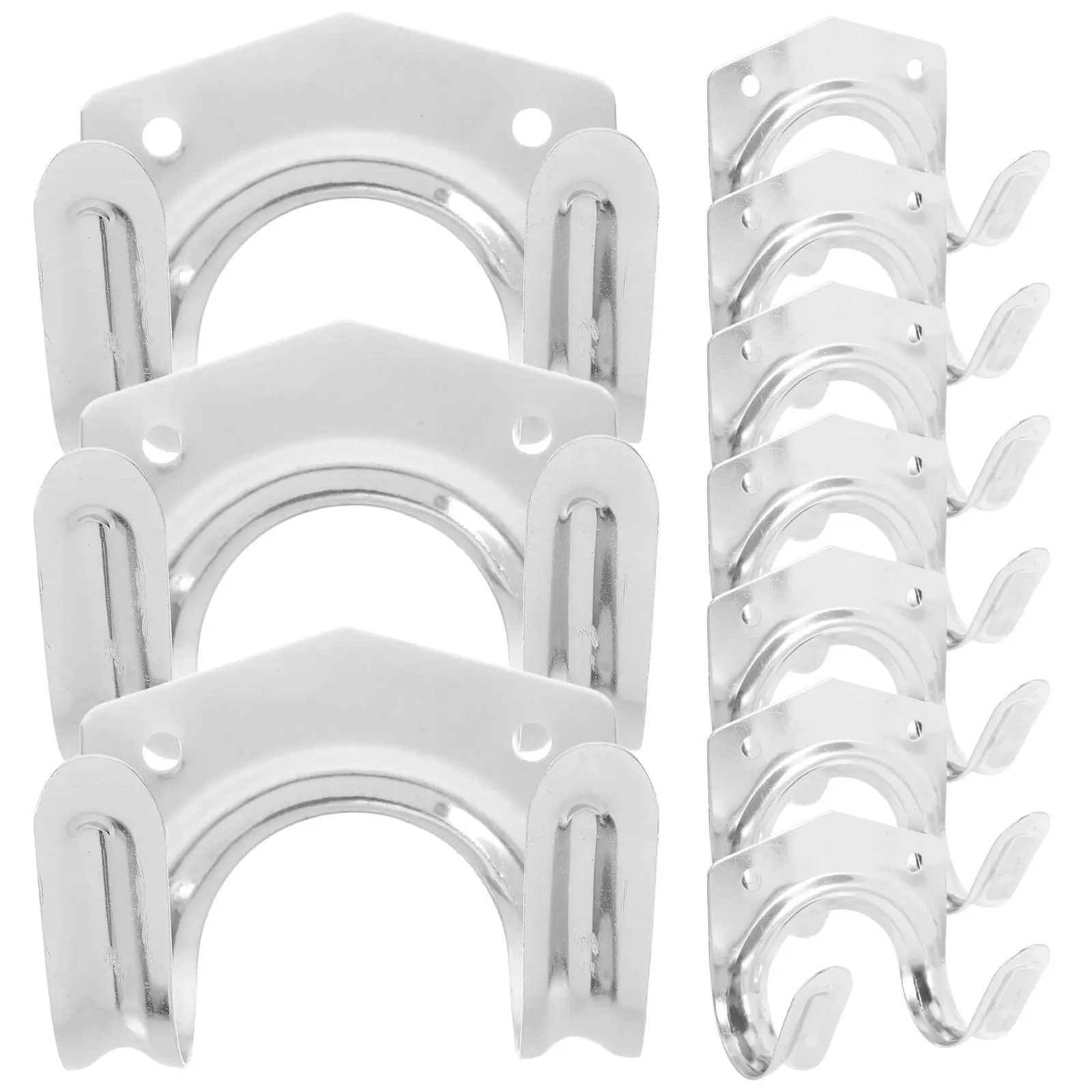

10 Pcs Wooden Board Hook Iron Holder Garage Tool Hanger Room Shape Hanging Hooks