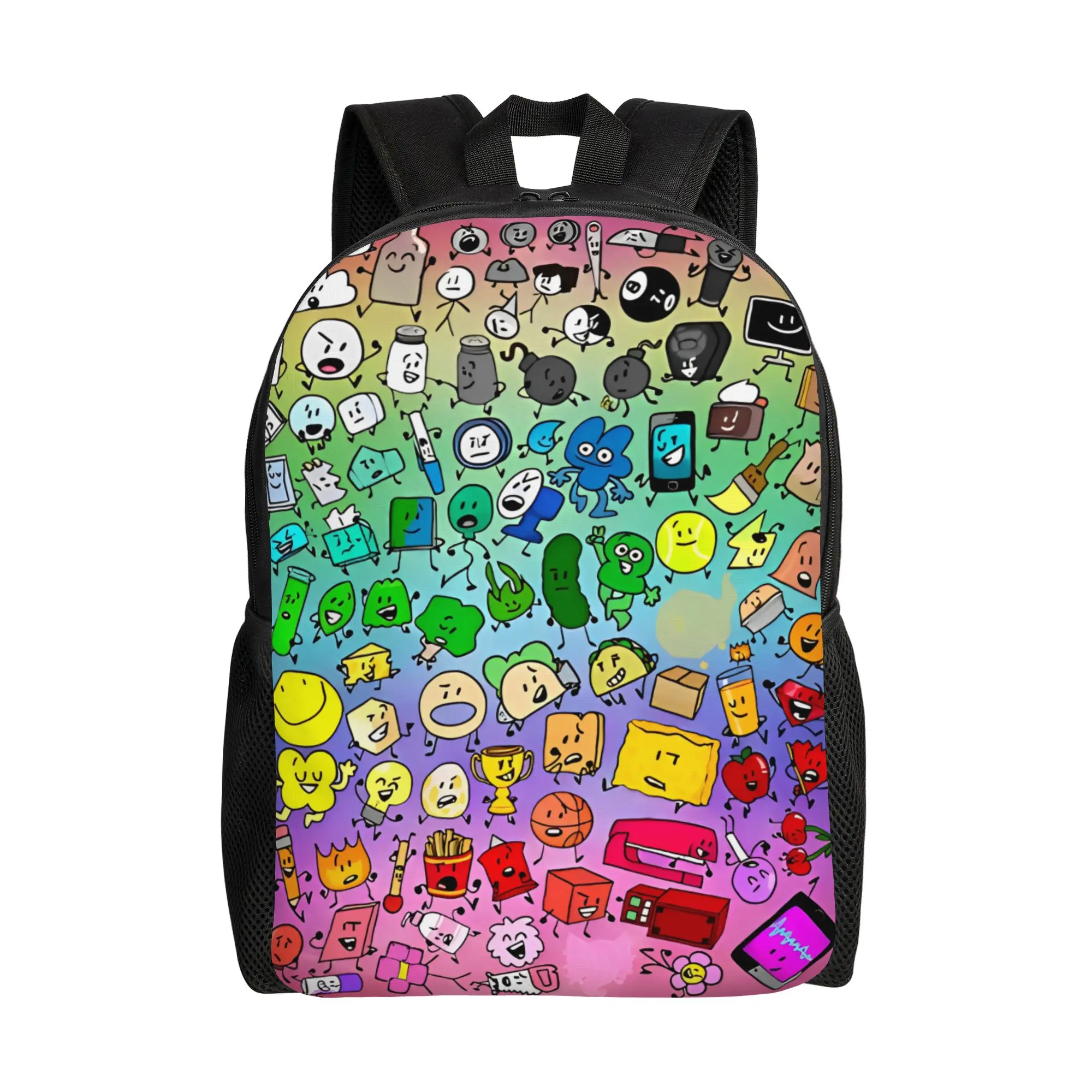 

Рюкзак BFDI Inanimate Insanity Rainbow Teenage, легкий, для походов и путешествий, Daypack Battle for Dream Island, сумка через плечо для ноутбука