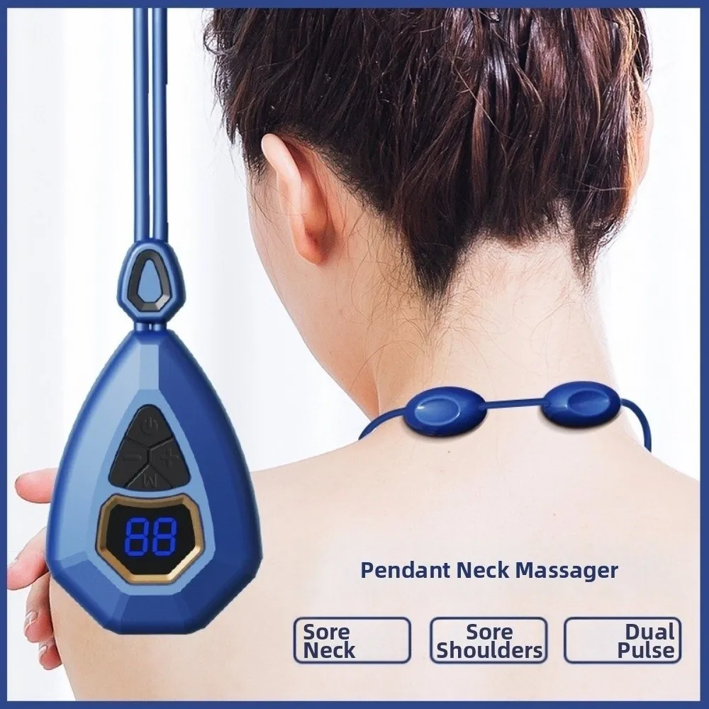 Nackenmassagegerät mit Wärmefunktion, zervikale Unterstützung, intelligente Technologie, intelligentes Nackenmassagegerät, EMS-Puls, hängendes Nackenmassagegerät