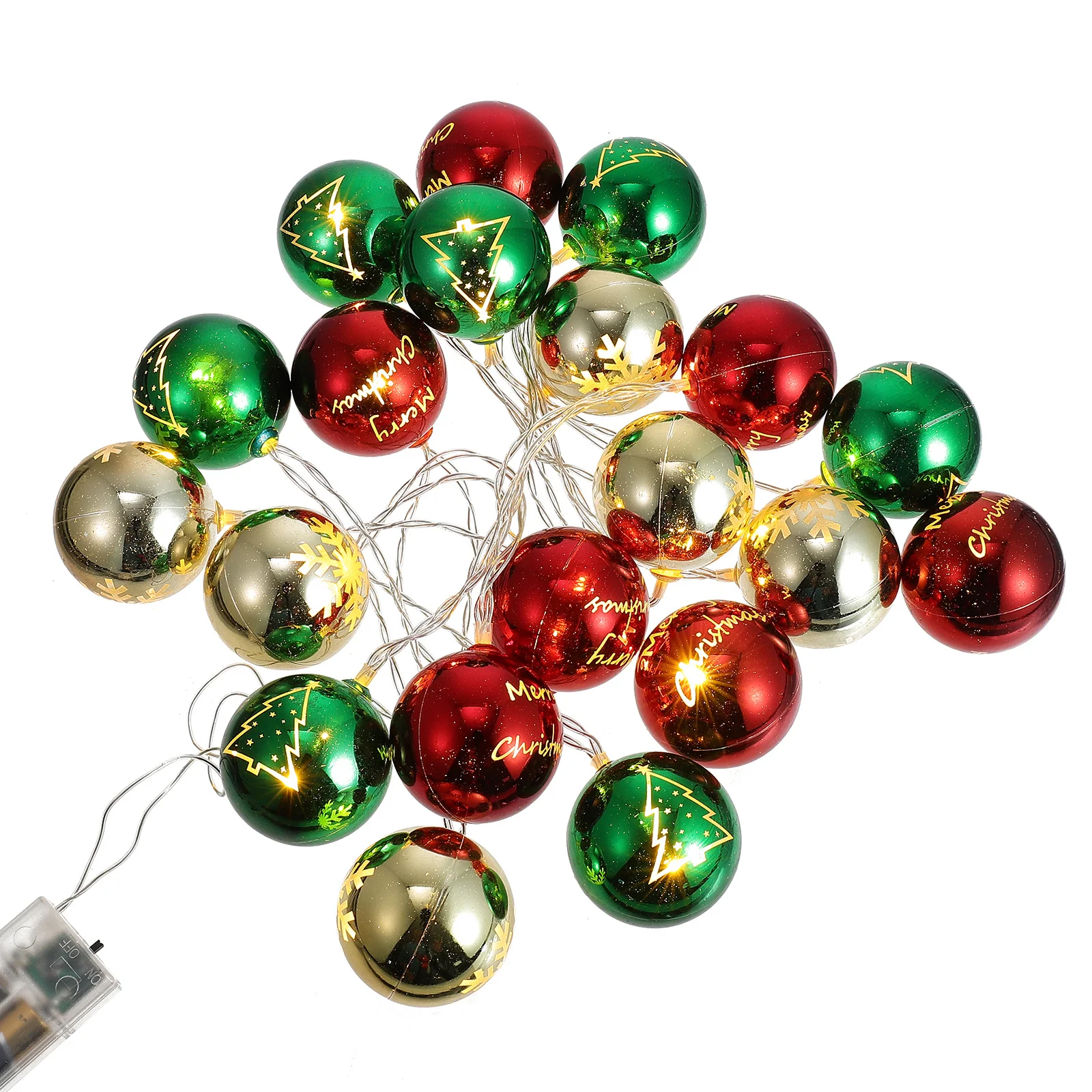 1 قطعة عيد الميلاد الكرة سلسلة مصباح ملون عيد الميلاد سلسلة ضوء الإبداعية مهرجان مصباح ضوء الزخرفية لديكور مشهد عيد الميلاد #2