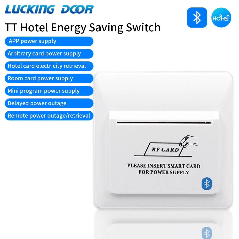 2.4G TTHotel Power Saver TTHotel Energy Saving Switch RFID 13.56Mhz Card App Remote Control Energy Saver for Hotel Apartment B&B